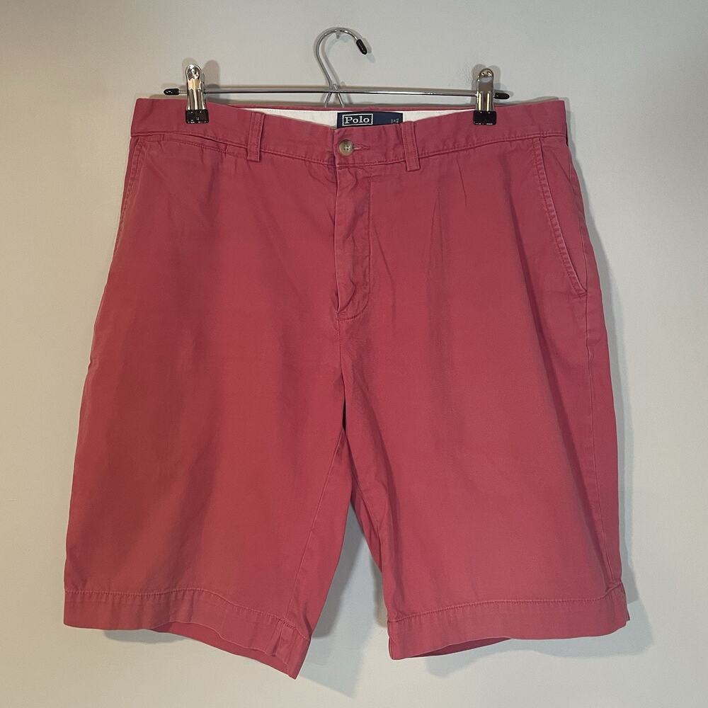 Vintage Polo Ralph Lauren Shorts Mens Size 34 Faded Red Chino Y2K Pony Preppy